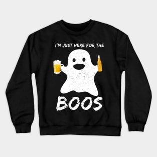 I'm just here for the boos Funny Beer Lover Halloween Crewneck Sweatshirt